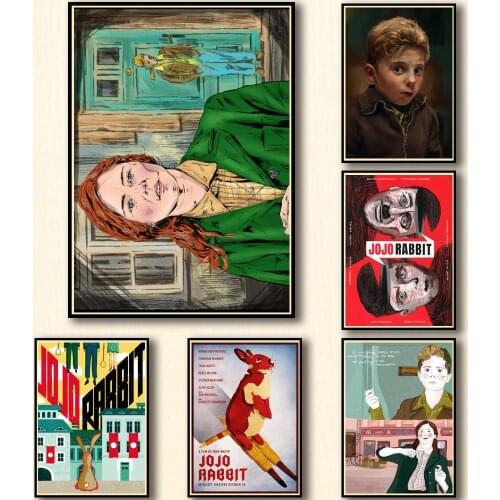 29 Designs Jojo Rabbit Whitepaper Poster Artwork Homedecal Fancy Wall Sticker for Coffee House Bar