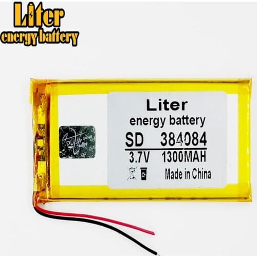 3.7V 1300mAh lithium Tablet polymer battery 384084PL navigator MP3 GPS universal rechargeable battery