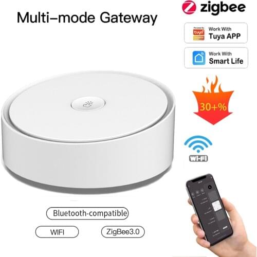 3 Mode WiFi Zigbee Multi-protocol Communication Hub,Support SmartLife Tuya APP Alexa Google Home Control Bluetooth-compatible