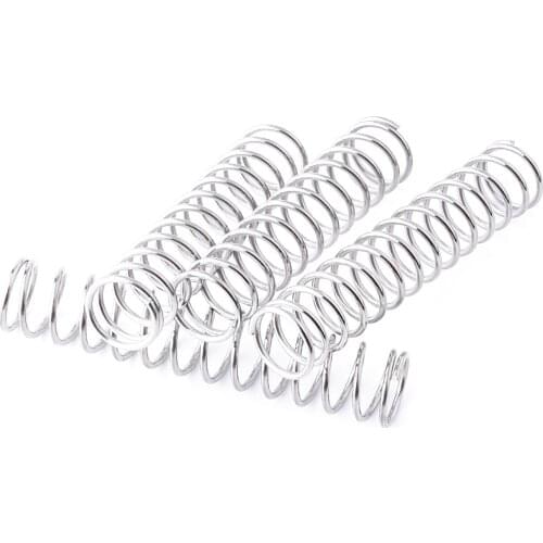 5PCS Coil Compression Compressed Springs, 0.6mm Wire Diameter, 7mm Outer Diameter, 60-100mm Free Length, Stainless Steel