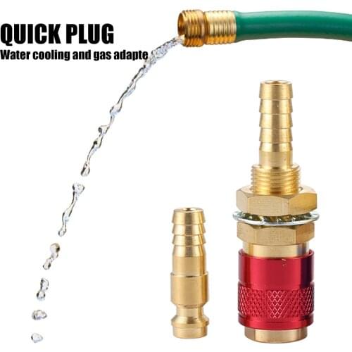 8mm Water Cooled Gas Adapter Quick Connector Fittings for MIG TIG Welding Torch Adapter Quick Hose Connector Fitting