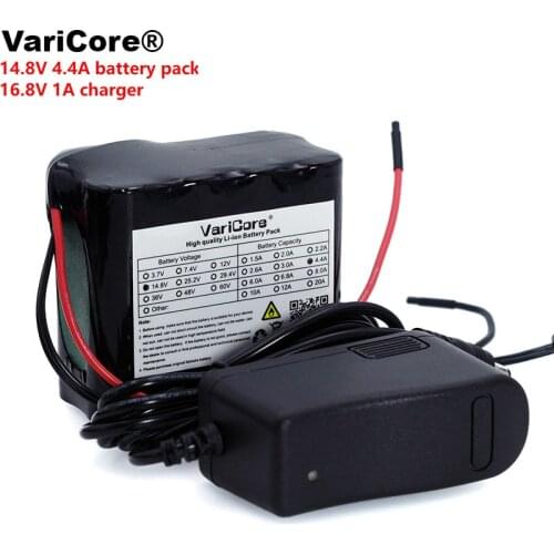 VariCore 14.8V 4400mAh 18650 li-iom battery pack night fishing lamp heater miners lamp amplifier battery with BMS+16.8V Charger