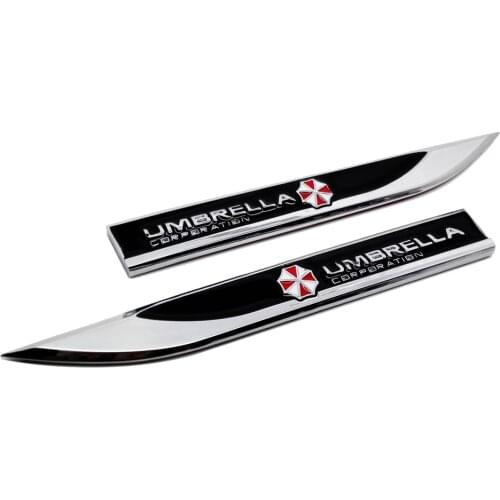 Auto Accessories Metal Sticker Umbrella Corp For BMW KIA RIO Pajero Chrysler Honda Toyota RAV4 Peugeot Cadillac Decal Emblem