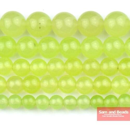 Free Shipping Round Grape Green Chalcedony Beads For Jewelry Making Diy Bracelet Necklace 4 6 8 10 12mm Strand 16" GGJB01