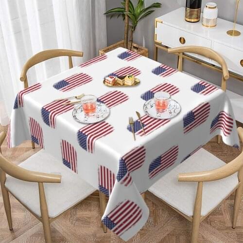 American Flag Tablecloth Banquet Polyester Table Cover Modern Wholesale Protection Printed Table Cloth