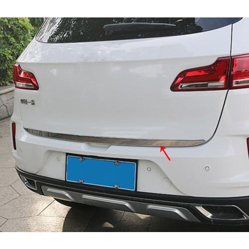 1pc for FAW BESTURN X40 2017 Tailgate Trim Stainless steel Rear box Decorative strip