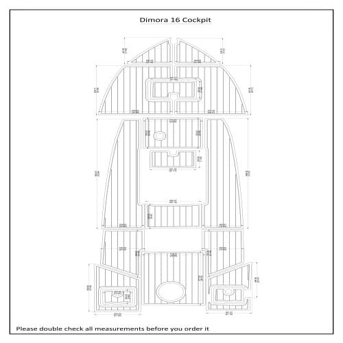 Dimora 16 Cockpit Pad Boat EVA Teak Decking 1/4" 6mm