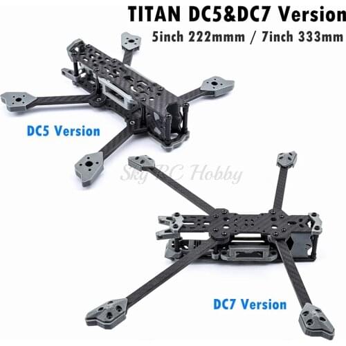 TITAN DC5 V1.4 DC5-HD 222mm /TITAN DC7 333mm Frame Kit 7inch HD Freestyle Frame with 5mm Arm Compatible with 7inch Propeller FPV