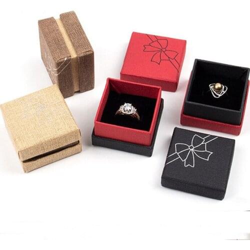 Box For Jewelry Square jewelry organizer box Engagement Ring For Earrings Floral Jewelry Ring Carrying cases 5.1x5.1x3.5cm