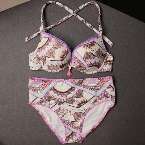 Maillot de bain femme 2021 Push Up Swimwear Sexy Two Piece Swimsuit Women Floral Print Monokini Bodysuit Bathing Suit Swim Wear