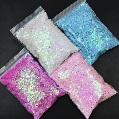 Laser Butterfly Chunky Flakes Glitter Nail Art holo 3D sequins Tips DIY Nail Art Manicure iridescence Butterfly Sequins #50G