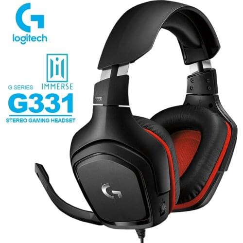 Logitech G331 Stereo Gaming Headset with 50mm Driver 6mm Flip-To-Mute Mic Multi-Plaform for Windows Mac OS