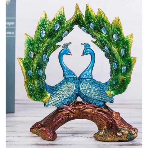 Small peacock heart new house marriage edge living room decoration wedding gift European new classical household table setting