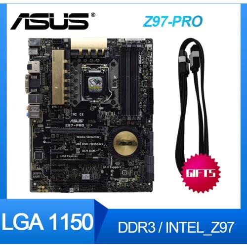 ASUS Z97-PRO Z97 PC Motherboard ATX 1150 pin M.2 support i7 4790K Original Desktop Motherboards Set