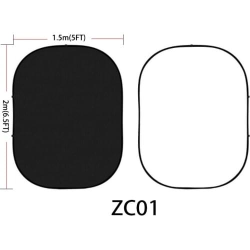 Mehofoto Black and White Double Sides Photo Booth Backdrop Matte Panel Photography Collapsible Background