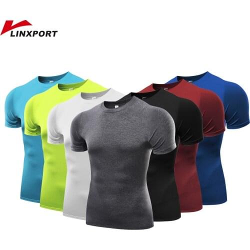 Mens T-shirt Compression Gym Clothing Fitness Shirt Musculation Bodybuilding Sportswear Basketball Jersey Male Rashguard Custom