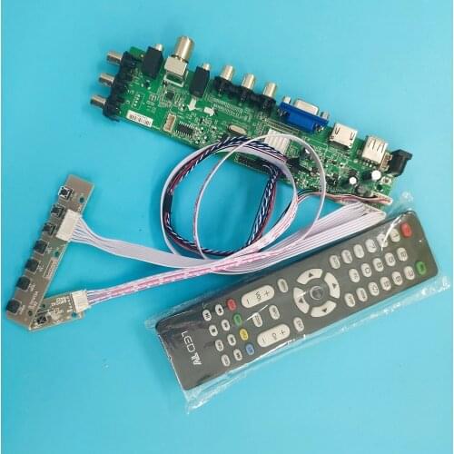 Kit For LP173WD1-TLH6 /LP173WD1-TLH8 1600X900 40pin controller board digital remote USB HDMI VGA AV LED DVB-T DVB-T2 TV Signal