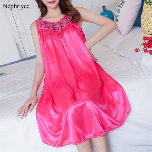 2021 New Hot Women Night Gowns Sleepwear Summer Sexy Nightwear Loose Nightgown Women Night Dress Ladies Home Dressing SLP154