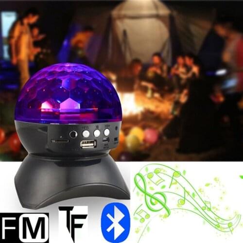 New LED Stage Effect Lights Portable Stereo Mini Bluetooth Speaker Colorful with MP3 Speaker FM for Party KTV Disco DJ