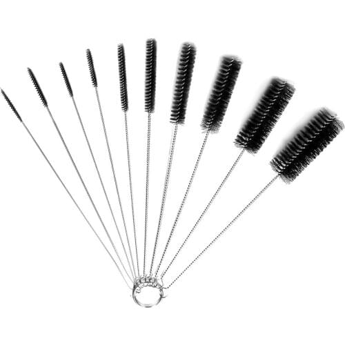 Wholesale 10pcs/set Airbrush Cleaning Brush Needle Mouth Spray Gun Needle Brush Kit for tattoo Body Piercing Repair Tool