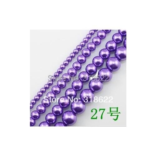 Wholesale! 4mm/6mm/8mm/10mm/12mm/14mm/16mm Glass Beads Pearl Loose Bead for Jewelry Accessories Free shipping