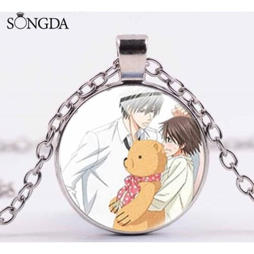 Japan Anime Junjou Romantica Pendant Necklace Art Photo Glass Dome Figure Choker For Women Men Jewelry Gift Accessories