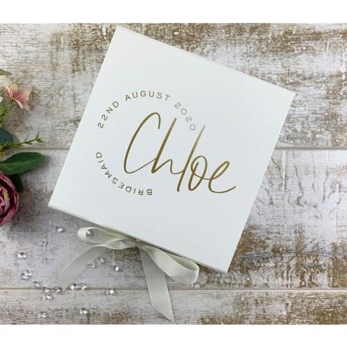 Personalize Wedding Gift Boxes, Will You be my Bridesmaid Proposal Gift Box, Custom rose gold Bridal Shower Thank you Gift Box