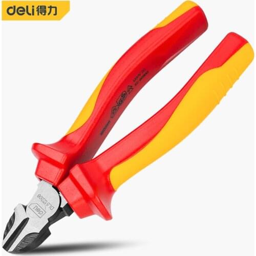 Deli 1000V Insulation Electrician Wire Cutting Plier Wire Cutter Stripping Plier 6Inches Household Repair Hand Tool High Quality