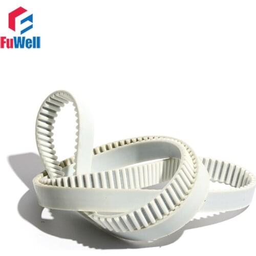 HTD5M Timing Pulley Belt 5M-4650/4680/4700/4710/4720 White PU Toothed Belt 15/20/25/30mm Width Polyurethane Transmission Belt
