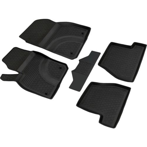 Ford Focus 4 Refref 4D Pool Designed Rubber Car Floor Mat 2015 and Present Black
