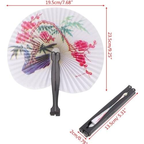 T3EC Hand Held Foldable Paper Fan For Children Themed Party Decoration Portable Fan