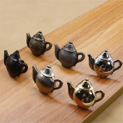 Antique Copper Handle Classical Retro Silver Coffee Ancient Cabinet Door Drawer Cabinet Chinese Brushed Black Single Hole Handle