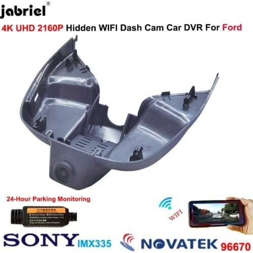 4K UHD 2160P Hidden Wifi Night Vision Car Dvr Dash Cam Cameras Driving Recorder For Ford Focus mk4 2018 2019 2020 2021 2022