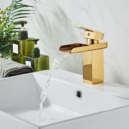 Rose Gold Basin Faucet Modern Bathroom Sink Mixer Tap Brass Wash basin Faucet Single Handle Single Hole Crane For Bathroom