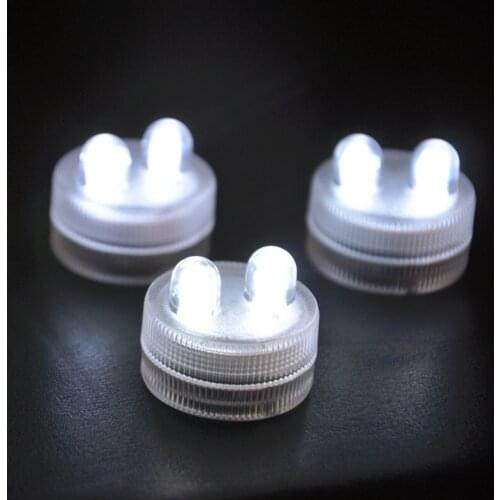 Super Bright 2LED Submersible LED Light Floralyte Waterproof LED Candle Light for Wedding Centerpiece Halloween Party Event