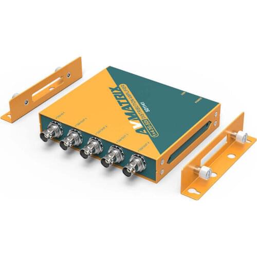 AVMATRIX SD1141 1×4 3G HD-SDI/HD-SDI/SDI Distribution Amplifier Video SDI Splitter with Adapter support DVB-ASI Signal