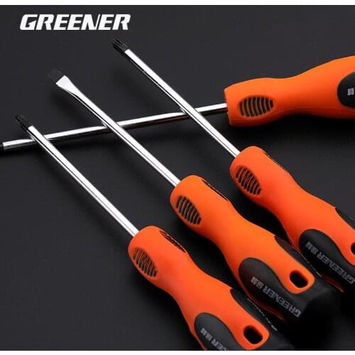 Greener Household Screwdriver Bit Magnetic Cross and straight Screwdrivers Screw For Electrician Home Maintenance Hand Tools