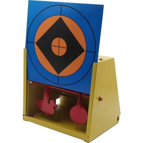 Yellow Pellet Trap with 2 Red Built-in Spinner Targets+20 Blue Exquisite Paper Targets-5.50“*5.50