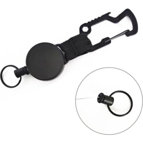 1 Pc Lastic Thick Nylon Rope Keychains High Elastic Tension Telescopic Key Chain Ring Easy Pull Buckle Carabiner