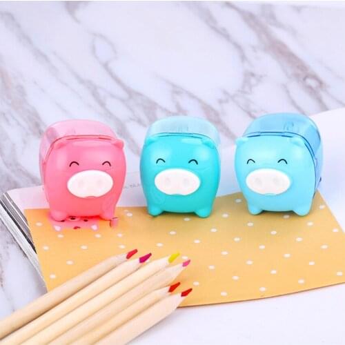 1PC Cute Lovely Kawaii Pig Pencil Sharpener Manual Stationery Creative School Supplies for Children Office & School Supplies