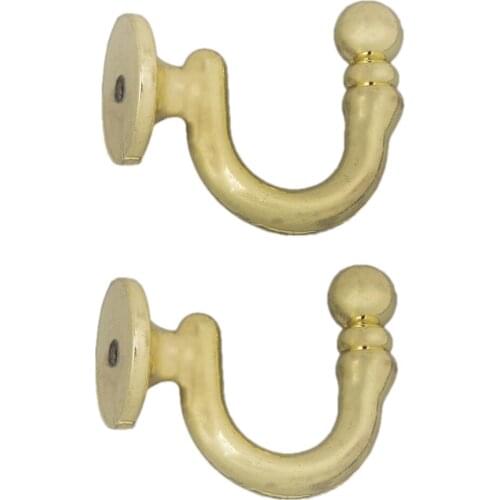 2pcs Metal Curtain Drapery Tieback Hooks Holders Multipurpose Wall Door ers