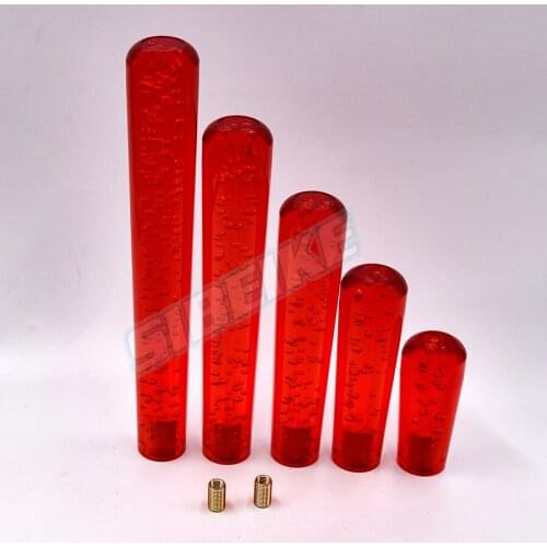 Acrylic Crystal Transparent Shift Knob Red Car Manual Shift Knob Without Led