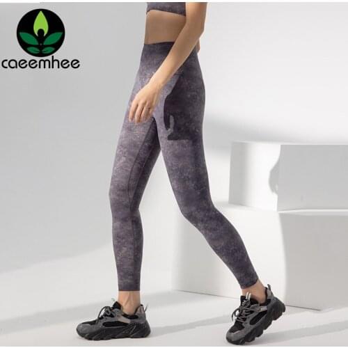 CAEEMHEE Tie Dye Yoga Pants Women Seamless Gym Leggings for Fitness Printed Scrunch Butt Booty Leggings Workout Sports Tights