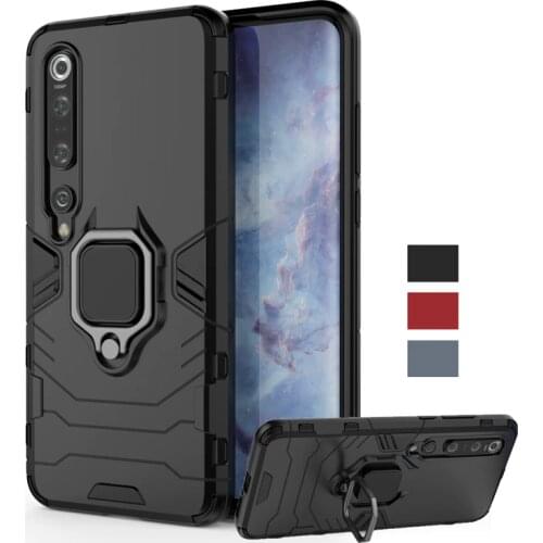 For Xiaomi Mi 10 Pro 5G Case Cover TPU Magnetic Ring Holder Armor Back Cover Mi 10 Pro Phone Bumper Case For Xiaomi Mi 10 Pro 5G