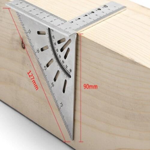 Woodworking Square Protractor 45/90 degrees Triangle Ruler stainless steel High Precision Layout Measuring Tool Carpenter Ruler
