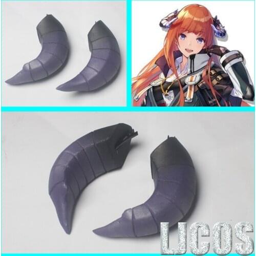 Game Arknights BAGPIPE Dragon Horn Headdress Cosplay Costume Headwear Hair Clips Hairpin Props Halloween Carnival Accessories