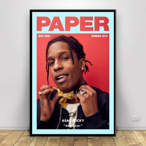 ASAP Rocky Rap Music Star Hip Hop Art Decor Picture Quality Canvas Painting Home Decor Poster living Bar Wall Decor