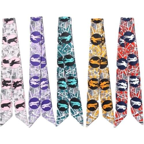 Classic Bag Scarf Fashion Summer Beach Outing Silk Scarf And Shawl Multifunctional Turban Headband Wristband J59