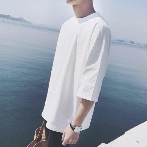 Summer Pure 100% Cotton Mens Loose Half Sleeve White T-shirt Clothes Five-Minute Sleeve Activity Printed Advertising Shirts