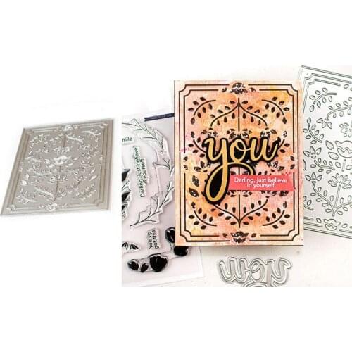 Metal cutting dies florals leaves background mold Scrapbook cards making paper craft knife mould 2020 new arrival